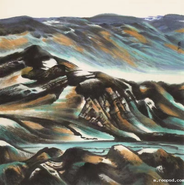 许钦松的作品《夏山卧息》。